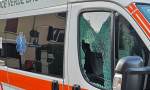 Vetri spaccati all'ambulanza della Croce Verde Baggio