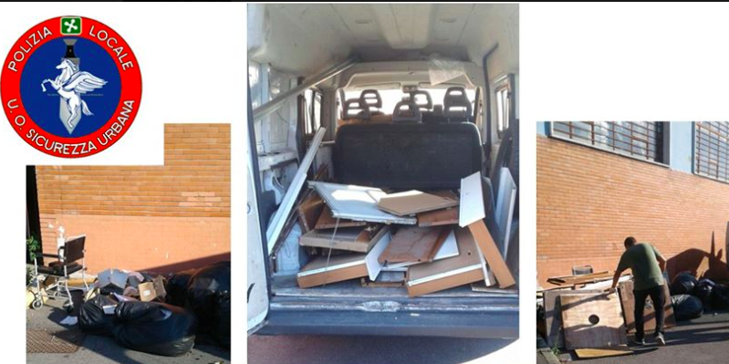 Beccati a scaricare mobili in strada: 13mila euro di multa per i due incivili