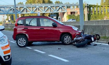 Incidente in via Curiel: grave motociclista, soccorsi sul posto