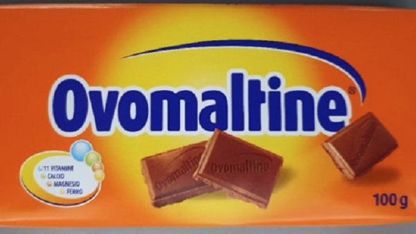 Ritirate dal mercato tavolette di cioccolato Ovomaltine. Contengono pezzi di plastica