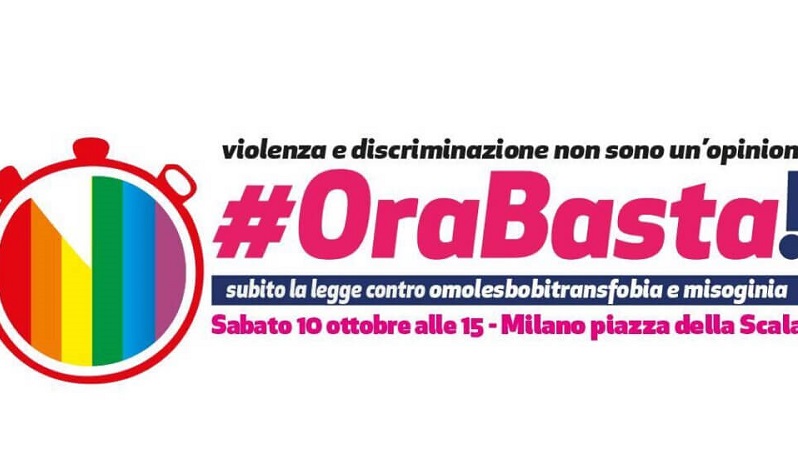 OraBasta! sul palco e in piazza per una legge contro l’omofobia