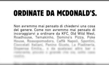 La nuova pubblicità di Burger King: "Ordinate da McDonald's"