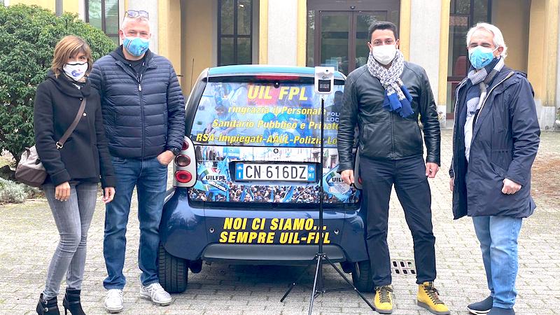 Un dono per la Pontirolo: la UilFpl regala un rilevatore di temperatura alla rsa