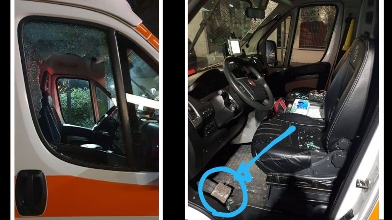 Un altro attacco alla Croce Verde Baggio: vetro dell’ambulanza sfondato con un mattone