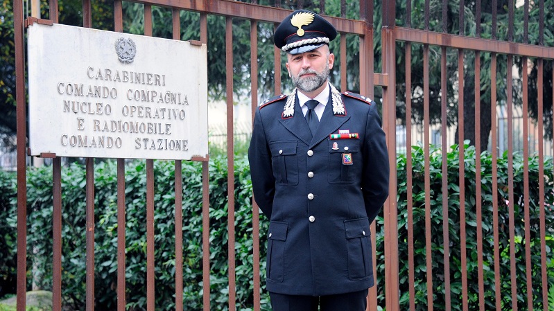 Il maggiore Domenico La Padula al comando della Compagnia dei carabinieri di Corsico