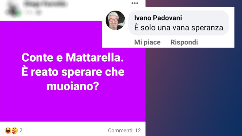 Il consigliere comunale: “Morte di Mattarella e Conte? Una vana speranza”