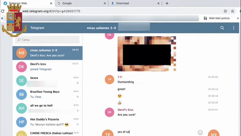 Video di abusi su bambini e neonati diffusi su Telegram e WhatsApp: maxi operazione della polizia postale