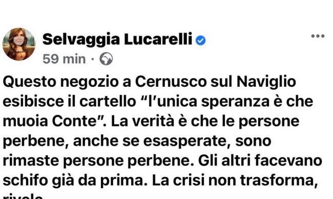 Negozio augura la morte del premier Conte: bufera nazionale