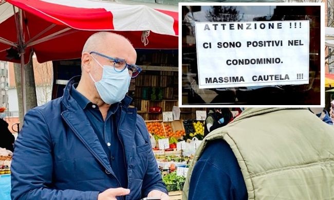 Cartello “Qui ci sono positivi al covid”, il sindaco: “Ignoranza imbarazzante”