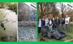 Volontari del Wwf ripuliscono la Roggia Viscontea dai rifiuti