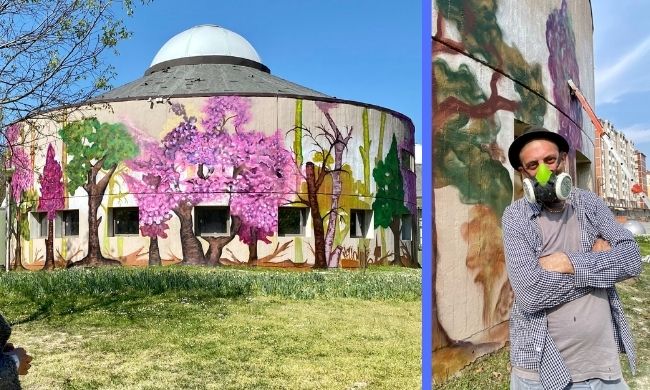 L’arte del writer Hello Marte cambia look al centro civico