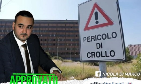 Abbattimento stabile in via delle Rose a Pieve, Regione approva odg del M5S