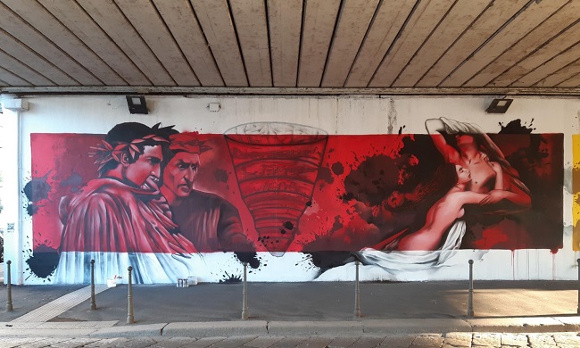 Dante Alighieri approda sul Naviglio Grande: un’opera di street art celebra il sommo poeta