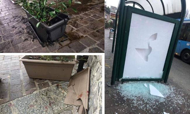Ubriaco sfascia pensilina e fioriere in centro a Corsico: fermato e denunciato