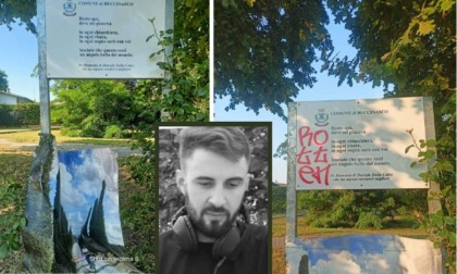 Ancora un vandalismo al ricordo di Daniele a Buccinasco: graffiti sulla targa del ragazzo scomparso