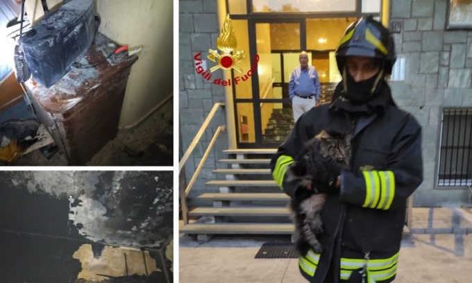 Fiamme in un appartamento: quattro operai sentono le grida di un ragazzo e accorrono sul posto