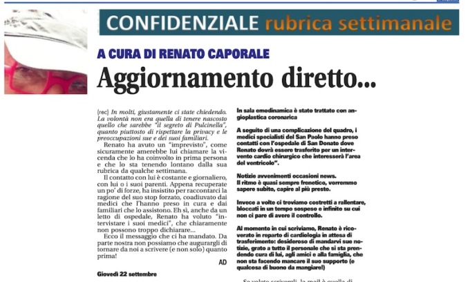 Aggiornamento diretto… da Renato