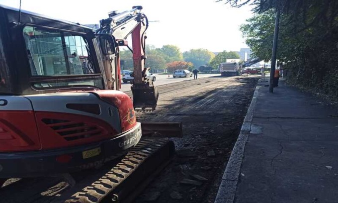 Corsico, aperto il cantiere per il rifacimento dell’asfalto in viale Liberazione