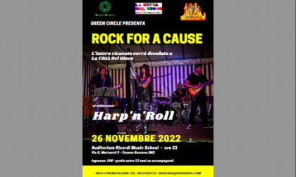 Cesano Boscone: all'Auditorium della Scuola di Musica il concerto “Rock for a cause” a sostegno della Città del Gioco