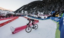 In Val Vermiglio, sulla neve, si sfidano i big del ciclocross