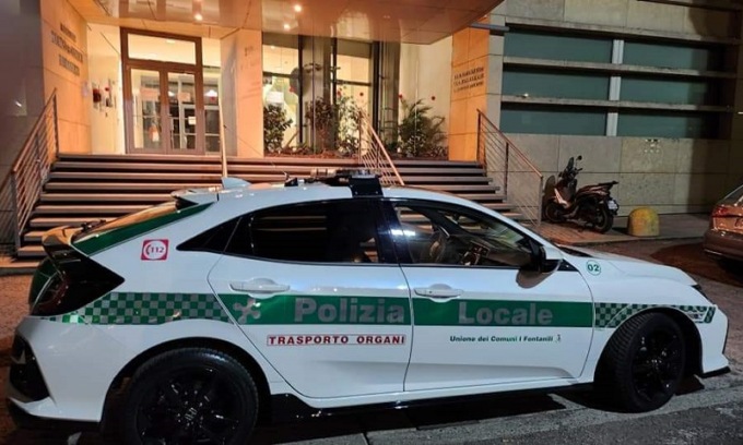 Cinque organi trasportati dalla polizia locale dei Fontanili: proseguono le missioni salva vita