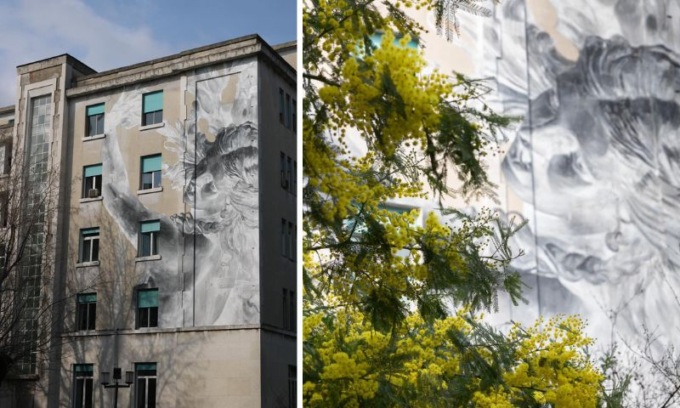 Inaugurato all’ospedale Niguarda un grande murale dedicato al mito di Dafne contro la violenza sulle donne