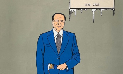 E' stato rimosso nel quartiere Isola a Milano il murale con il ritratto di Silvio Berlusconi