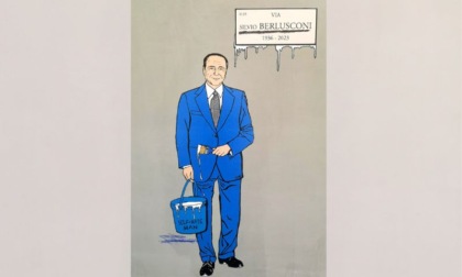 Milano, imbrattato il murale di Silvio Berlusconi nel quartiere Isola