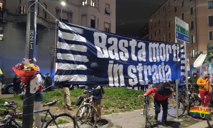 37enne in bici ucciso da un’auto: attivisti in strada per dire “basta!”
