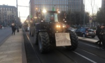 Il corteo dei trattori arriva a Milano: presidio degli agricoltori sotto al Pirellone