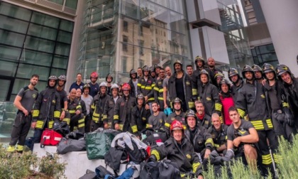 11 settembre, in ricordo dei colleghi Usa i vigili del fuoco scalano la Torre Galfa