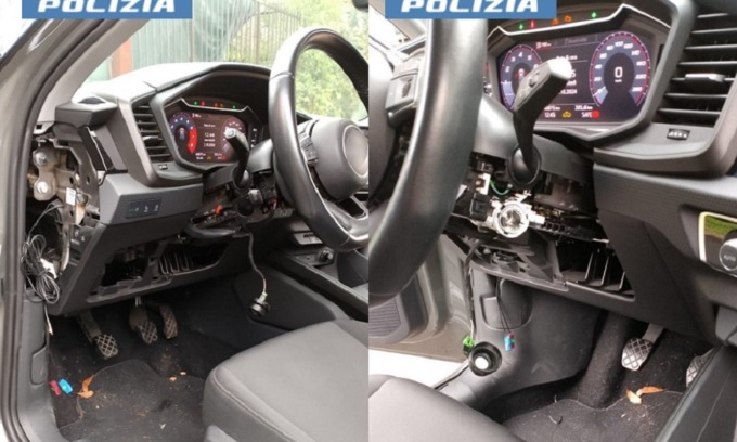 Rubano un’auto con una centralina elettrica e la parcheggiano a Cusago: due arresti