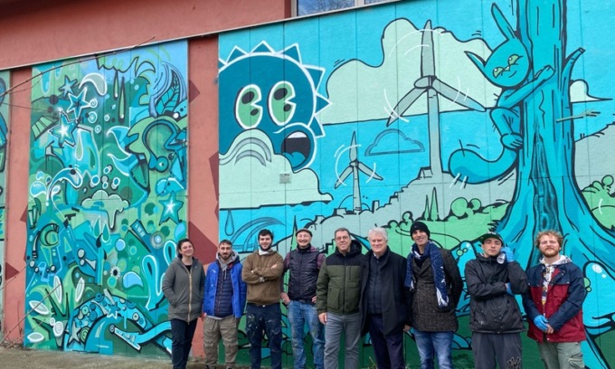 Job Arts Skills: un nuovo murales per l’ex Centrale di Pieve Emanule grazie ai giovani artisti