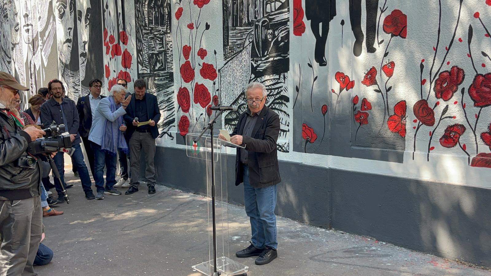 OTTANTESIMO LIBERAZIONE, INAUGURATO MURALE 'RAGAZZI VIA BOTTICELLI' (FOTO 1)