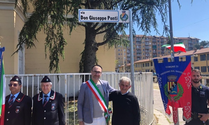 Inaugurata a Trezzano la via dedicata a don “Peppino” Giuseppe Ponti