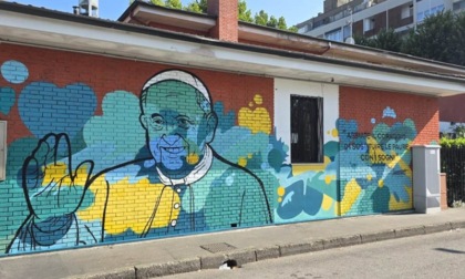A Trezzano appare un murale di Prosa Bang per celebrare papa Francesco