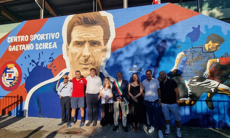 Inaugurato a Buccinasco il nuovo murale dedicato allo storico calciatore Gaetano Scirea