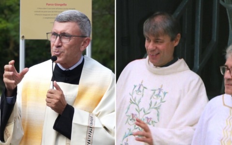 La città di Corsico dà il benvenuto a don Lorenzo nuovo parroco di Sant’Antonio e premia Mons. Maurizio Rolla