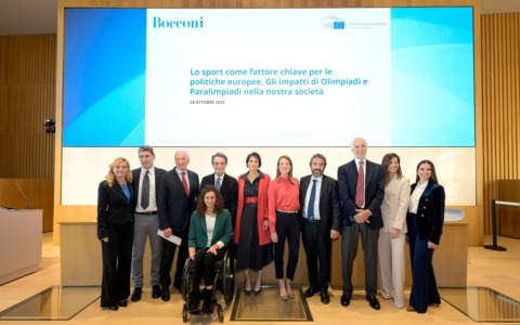 Metsola a Milano per evento alla Bocconi in vista delle Olimpiadi Milano-Cortina 2026