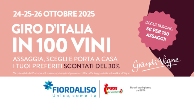Iper La grande i presenta “Giro d’Italia in 100 Vini”: un viaggio-evento alla scoperta delle migliori etichette italiane al Fiordaliso di Rozzano