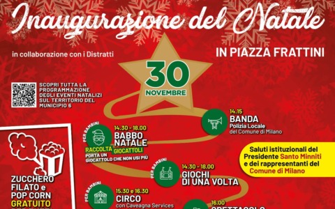 Piazza Frattini accende il Natale del Municipio 6: una festa aperta a tutti, milanesi e non