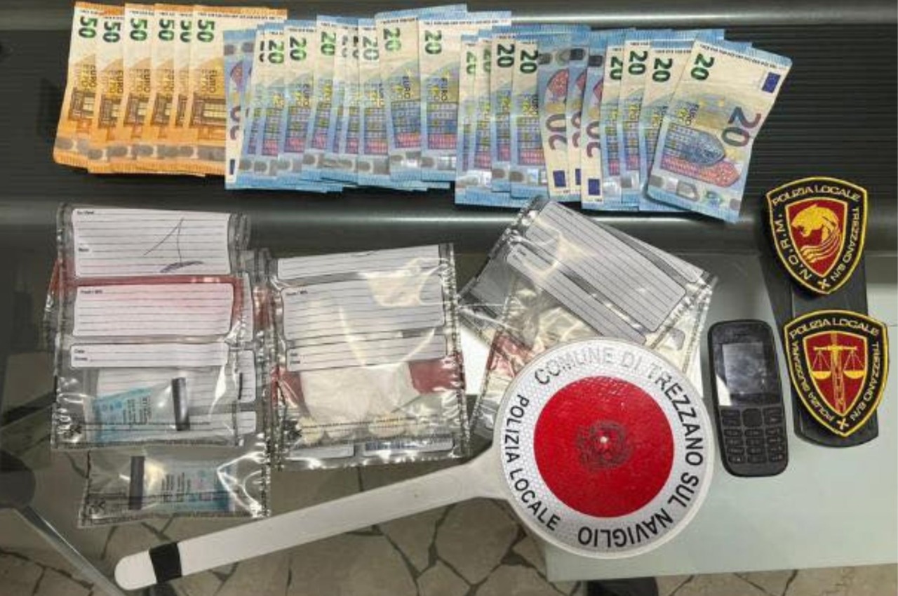 Fermato con cocaina a Trezzano sul Naviglio: operazione del Nucleo Investigativo della Polizia Locale