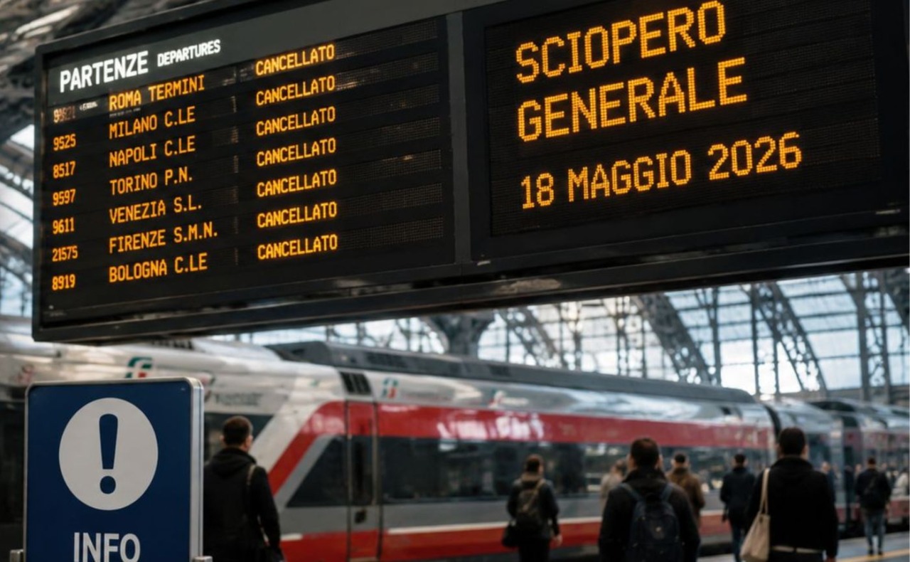 Sciopero generale di oggi, lunedì 18 maggio: possibili disagi per treni, metro, bus e servizi pubblici