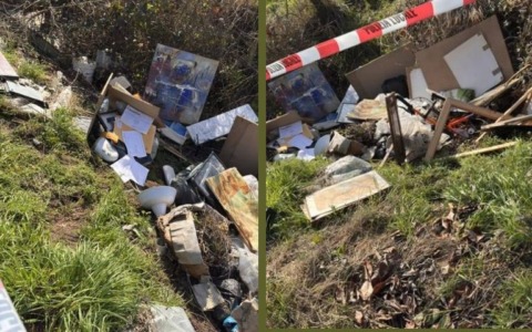 Rifiuti abbandonati a Lacchiarella sulla SP105, denunciato il responsabile