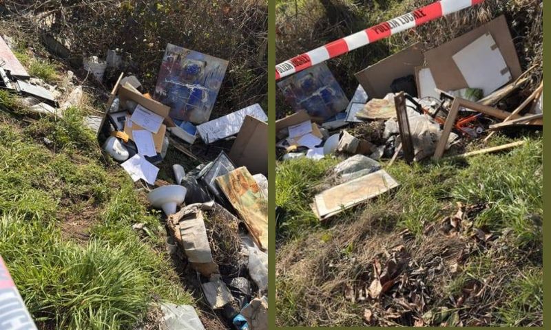Rifiuti abbandonati a Lacchiarella sulla SP105, denunciato il responsabile
