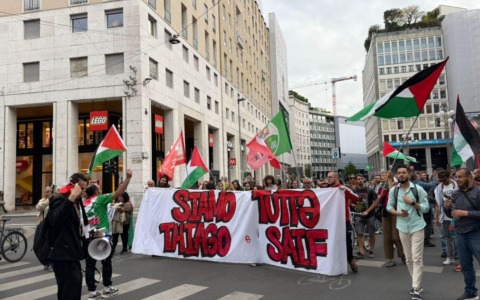 Milano scende in piazza per Gaza e Flotilla