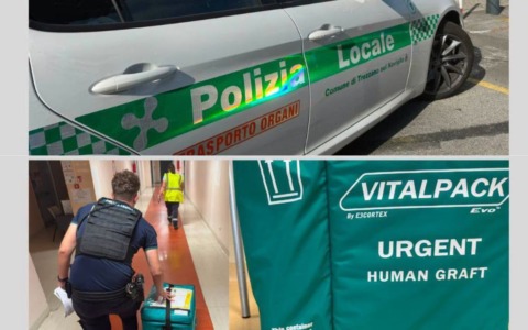 Da Linate a Genova, la prima missione della Polizia Locale di Trezzano: trasportato un organo per un trapianto