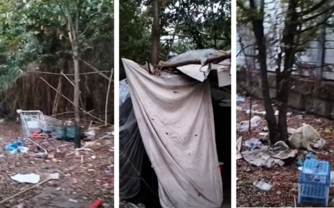 Tendopoli vicino al cimitero di Trezzano, rifiuti e masserizie nel bosco: la denuncia delle Sentinelle del Parco Sud
