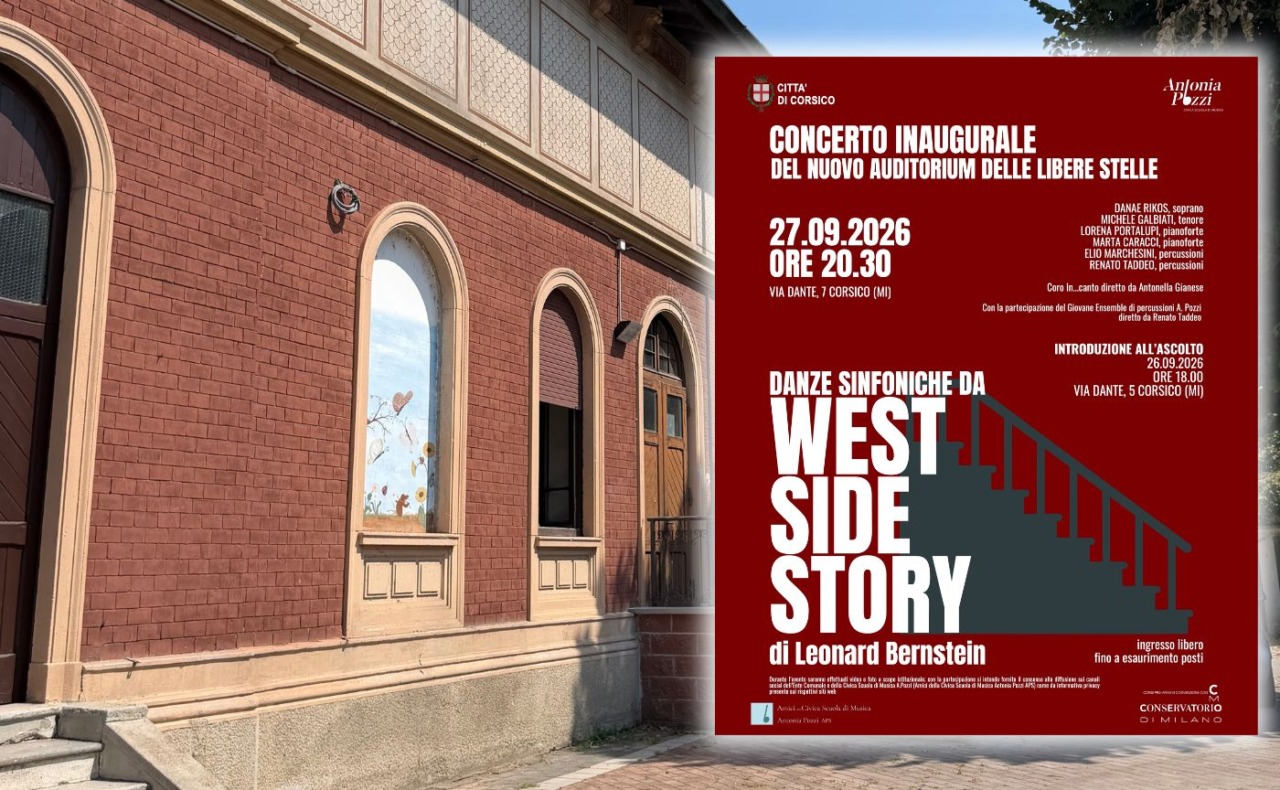 Si inaugura a Corsico il nuovo Auditorium delle Libere Stelle: si riparte da West Side Story con la Civica Pozzi