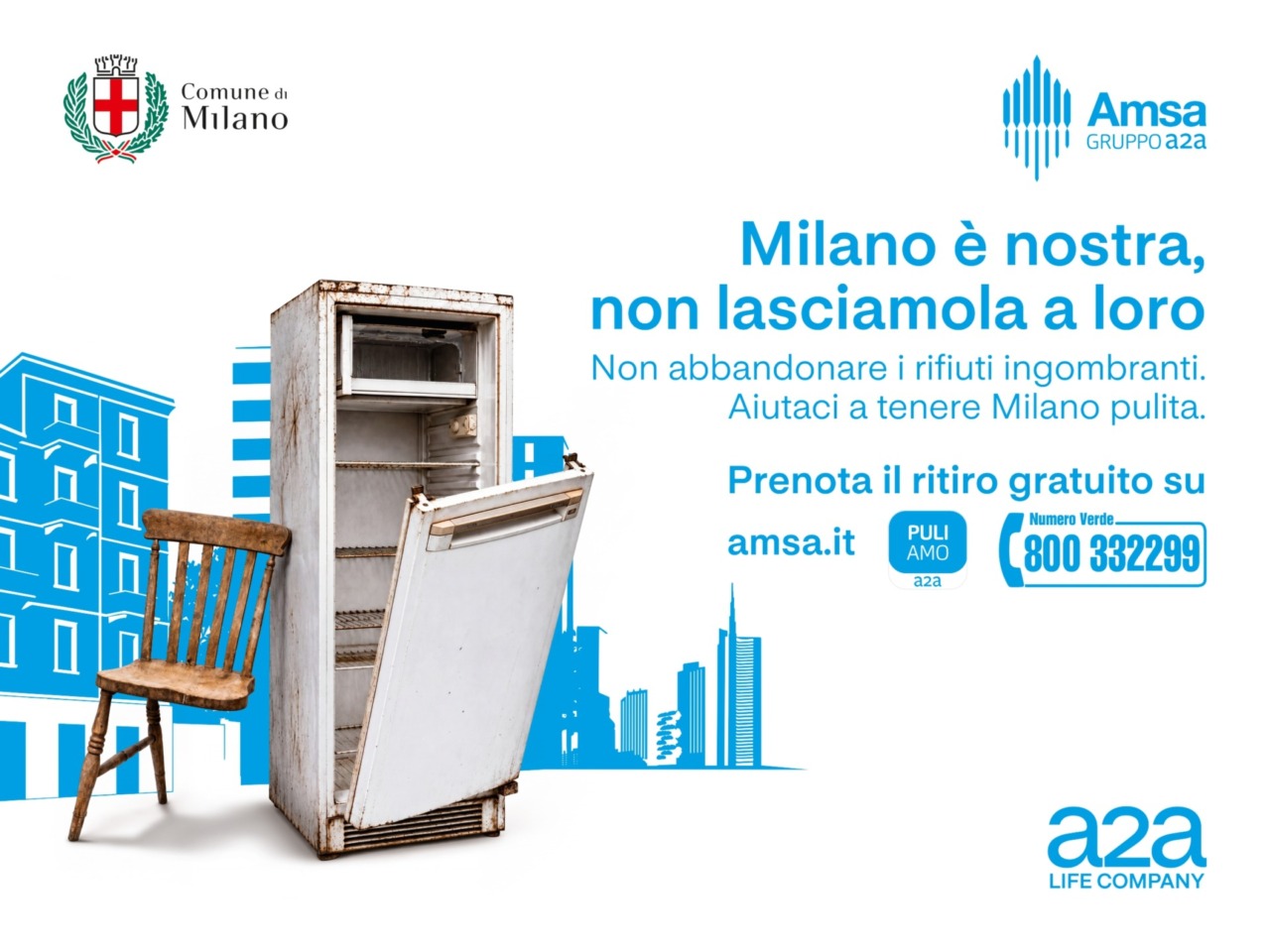 Milano contro i rifiuti abbandonati: al via la campagna “Milano è nostra, non lasciamola a loro”